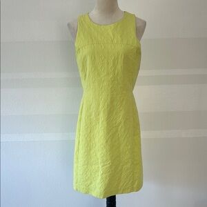 Banana Republic X Milly Hampton Collection Yellow Sheath Dress